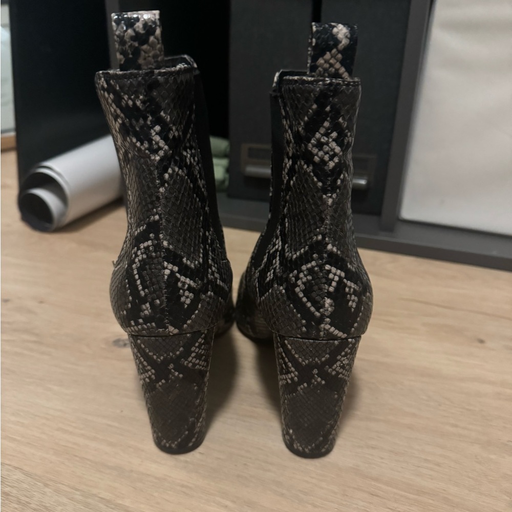 Steve Madden Pointed Toe Snakeskin Boots - image 2